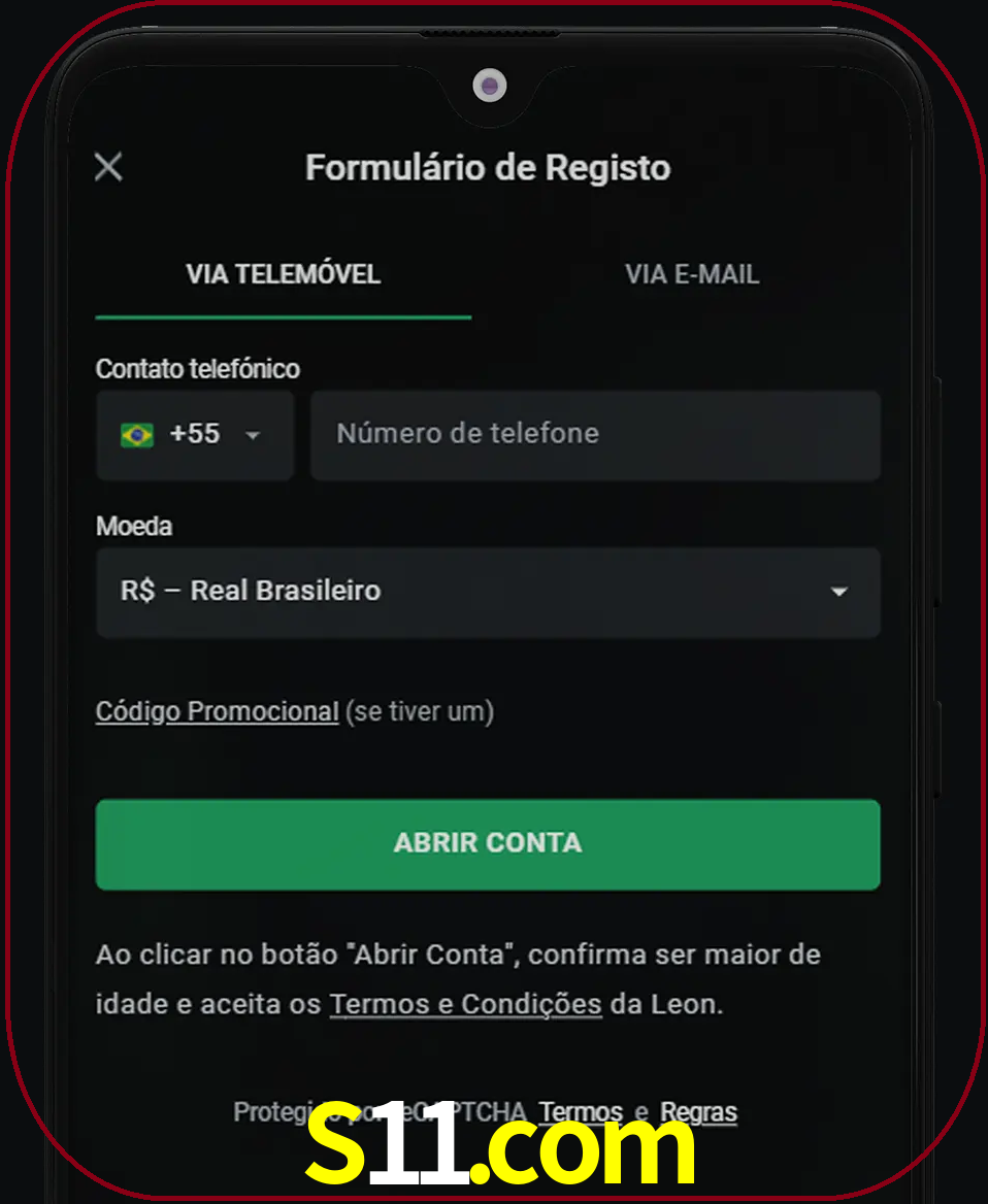 Abra o aplicativo e inicie o processo de registro.